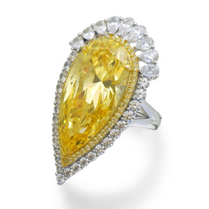 Lafonn Regal Statement Ring Bonded in Platinum 8R013CAP